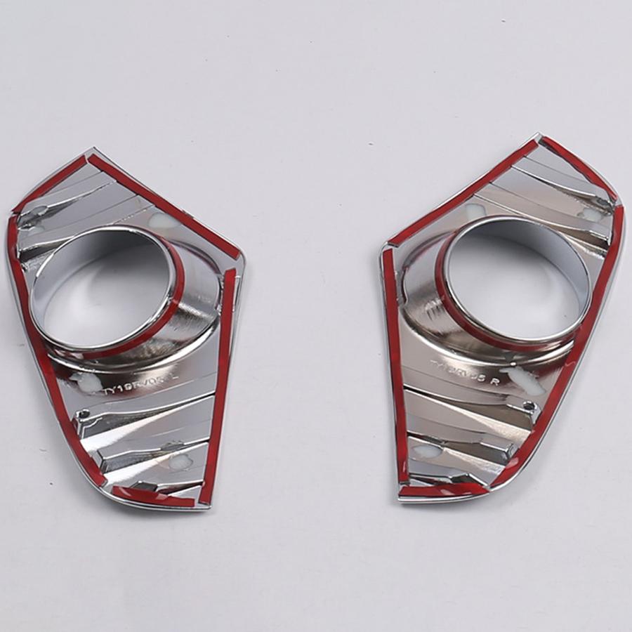 Chrome Front Fog Light Cover Lamp Trims For Toyota RAV4 2019-2020 Accessories