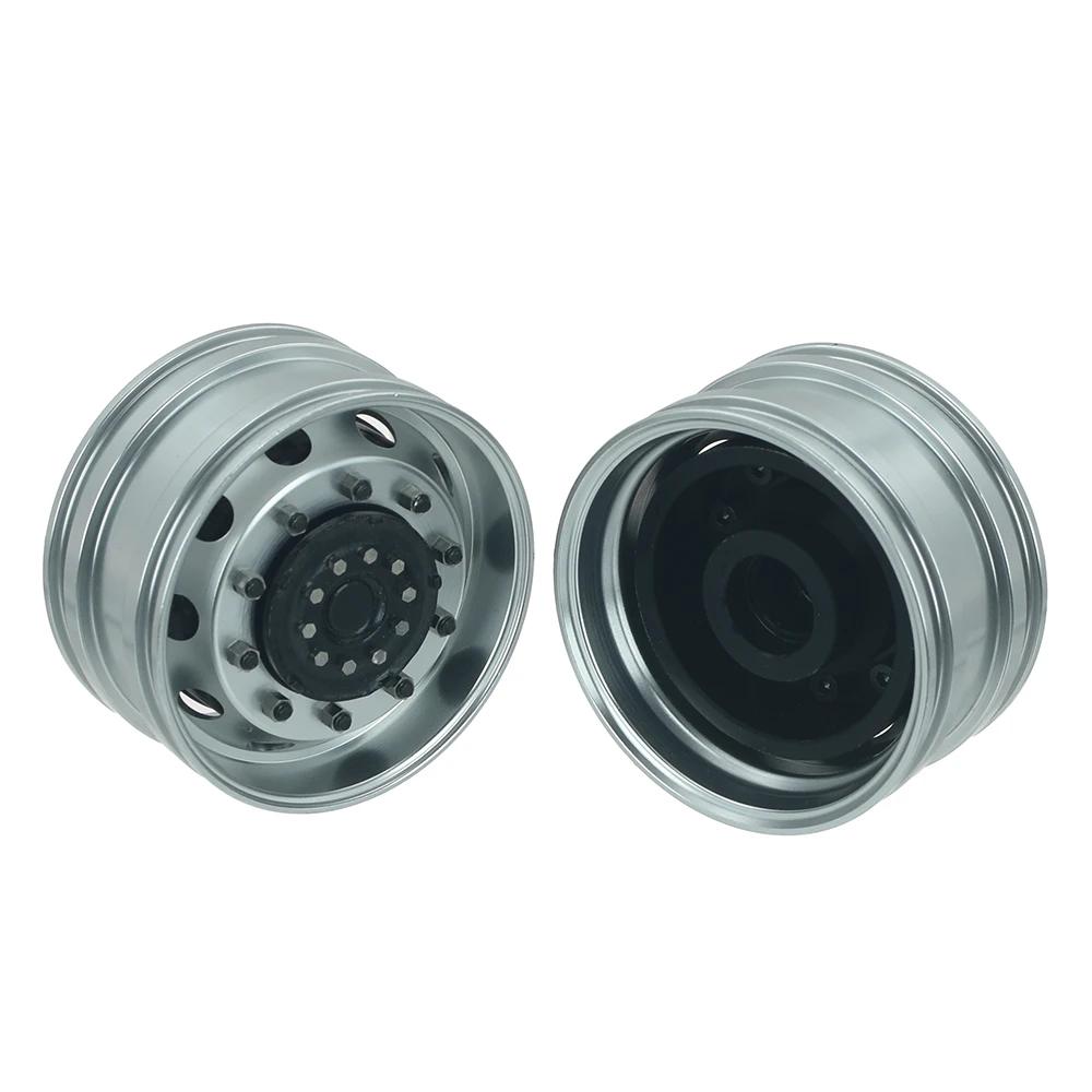 1 Pair Metal Front Rear CNC Wheel Hubs for 1/14 Tamiya RC Truck For Scania 770s For Volvo FH16 For Man