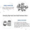 140-Piece Type 302/303 Stainless Steel Self-Tapping Threaded Inserts M3-M12 Nut Repair Kit