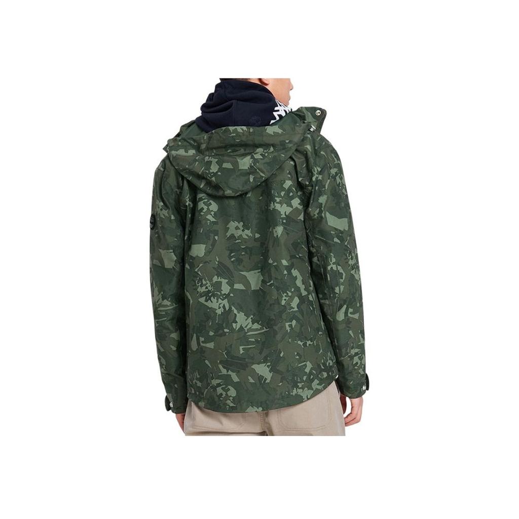 Timberland Hooded Three-In-One Jacket Men Jackets Army-Green Camouflage A1XY5W63