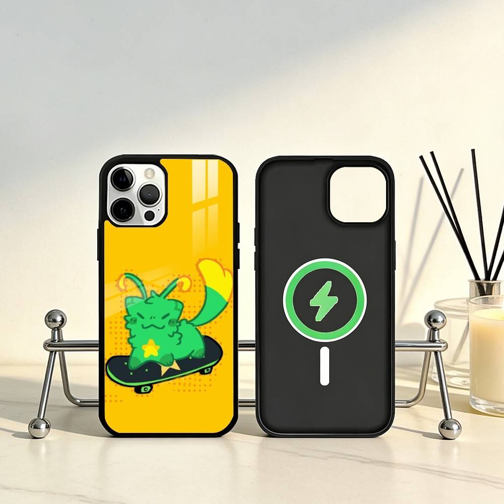 Green alien cat cute Phone Case For iPhone17,16,15,14,13,12,11 Plus,Pro Max Magnetic For Magsafe Wireless Charging