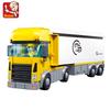 269Pcs City Express Container Truck Model Building Blocks Set Creative Delivery Vehicle Car Diy Educational Toy For Children