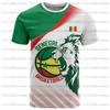 Men's Crew Neck Short Sleeve T-Shirt, Senegal National Print T-Shirt, Football Style, Simple Top, Loose Fit, African T-Shirt