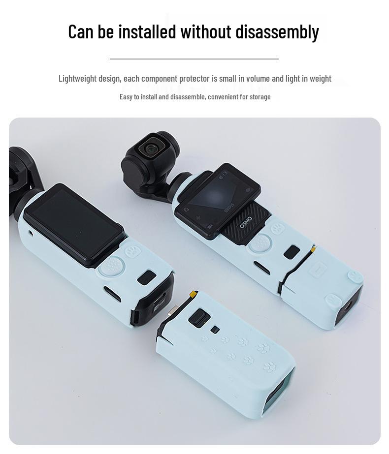 DJI Osmo Pocket 3 Silikon Koruyucu Kılıf: Gimbal Kamera için Toz Geçirmez, Darbeye Dayanıklı Kılıf