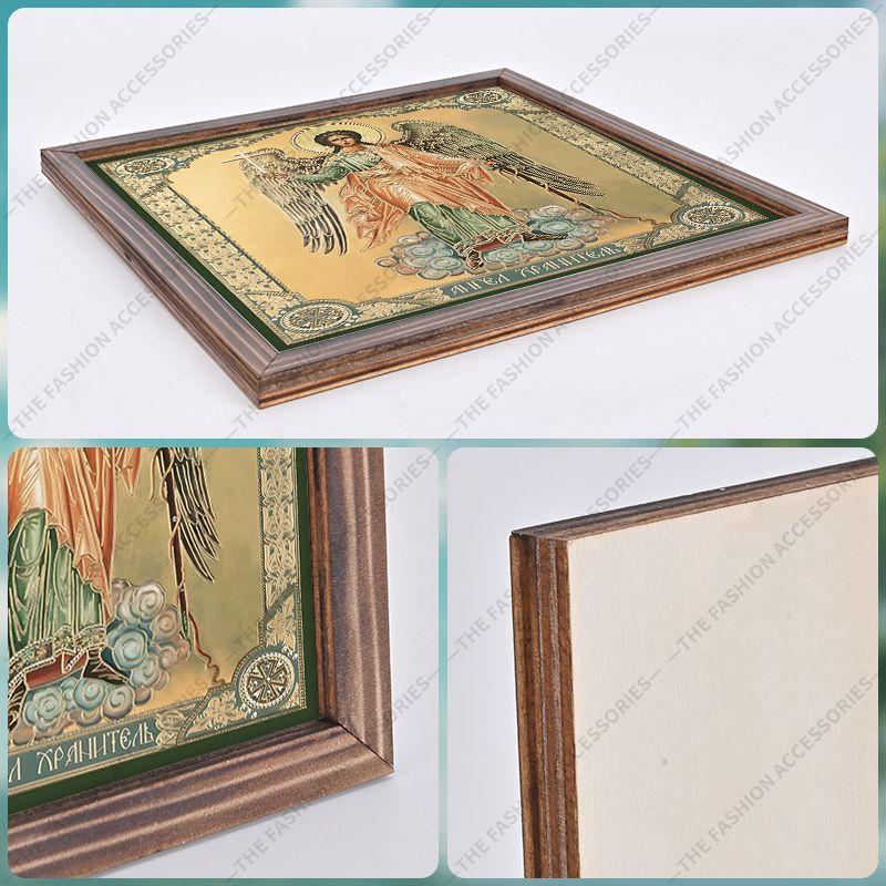 Decorative painting of Orthodox icons,Consecrated icon "The Guardian Angel",Photo frame painting,Christian Wall Art,20cm*20cm,Spiritual decor gift