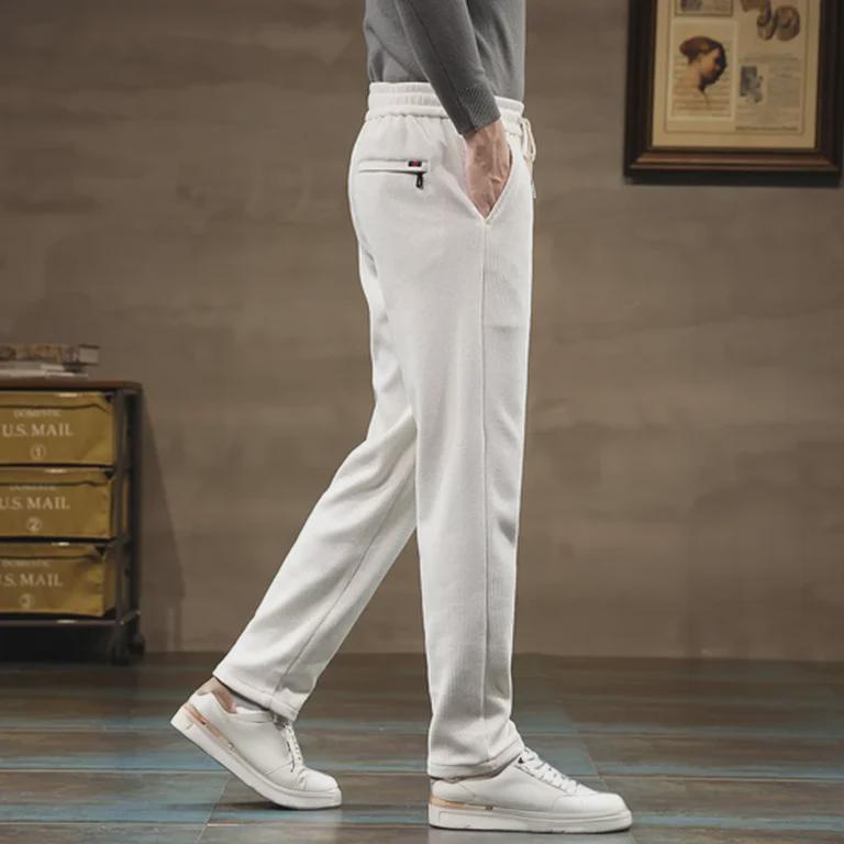 Premium Men's Mink Velvet Windproof Trousers for Spring and Autumn