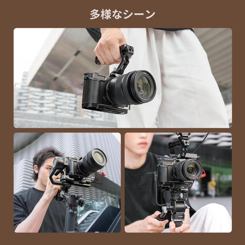 SmallRig Camera Cage for Panasonic LUMIX Aluminum Alloy Full Cage with Quick Release Cold Shoe Mount for Microphone and Threaded 4515 S9, Arca-Swiss