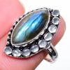 Labradorite Gemstone Handmade 925 Sterling Silver Jewelry Pendant 2.76"