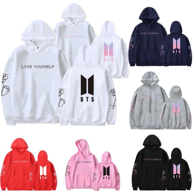 Bluza z nadrukiem BTS z podszewką polarową dla młodzieży, do noszenia na co dzień