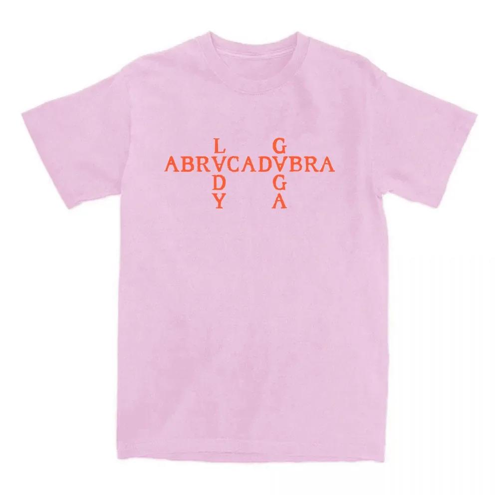 Abracadabra Lady Gaga Mayhem Album Tshirts Short Sleeve Round Neck Wounisex Tshirt Cotton Tees Camisetas Casual Hip Hop Streetwear