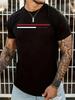 Men's Summer Loose 100 Cotton Printed Sports T-Shirt Top