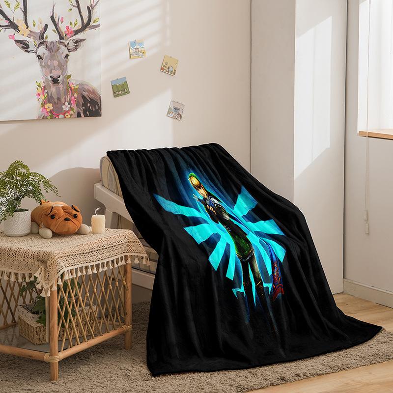 Kreskówkowy dwustronny flanelowy koc 3D z cyfrowym nadrukiem Koc