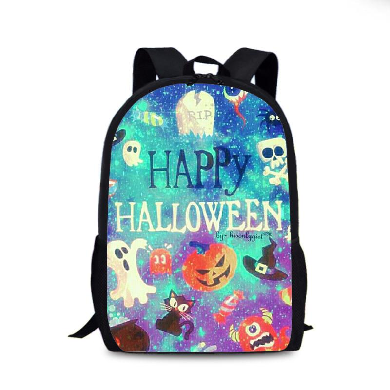 Halloween Fledermaus Kürbis Rucksack Aus Nylonmaterial Für Den Täglichen Gebrauch Und Street Style