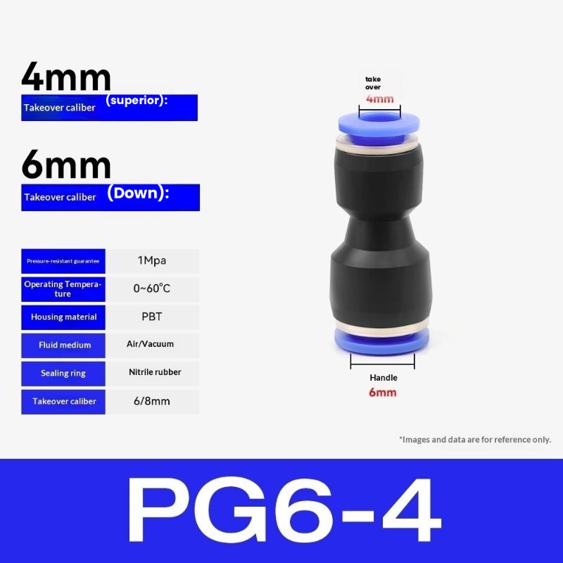 10Pcs Pneumatic Fittings Quick Connector Air Plastic Hose Tube Connectors Pu Pg 4Mm To 16Mm Push Into Pluglug