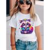Kinder Polar Animal 3D-Druck Kaninchen & Bär Mädchen T-Shirts Sommer Kurzarm Tops T-Shirt Casual T-Shirts