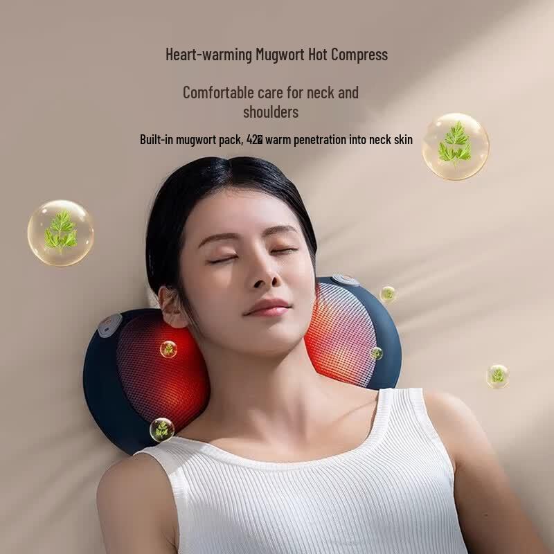AUX Neck & Shoulder Heated Massage Pillow CN plug (adapter included)