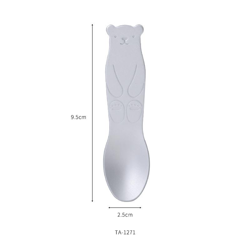 

Japan Self-melting Type Ice Cream Spoon Aluminum Creative Cute Small Dessert Scoop Silver Pudding Cake Spoons Tableware 1pcs