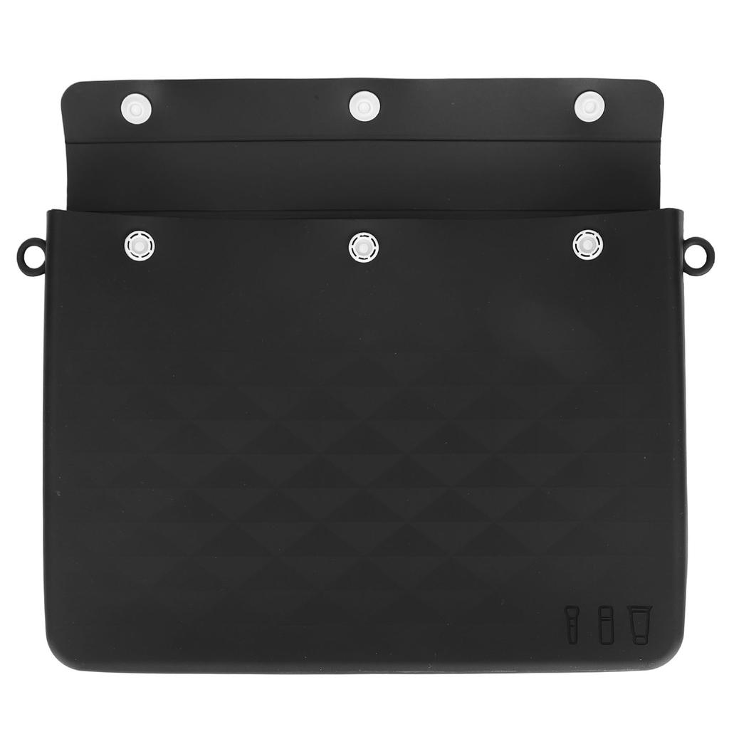 Travel Cosmetic Bag Multifunctional Large Capacity Black Color Portable Silicone Toiletry Bag