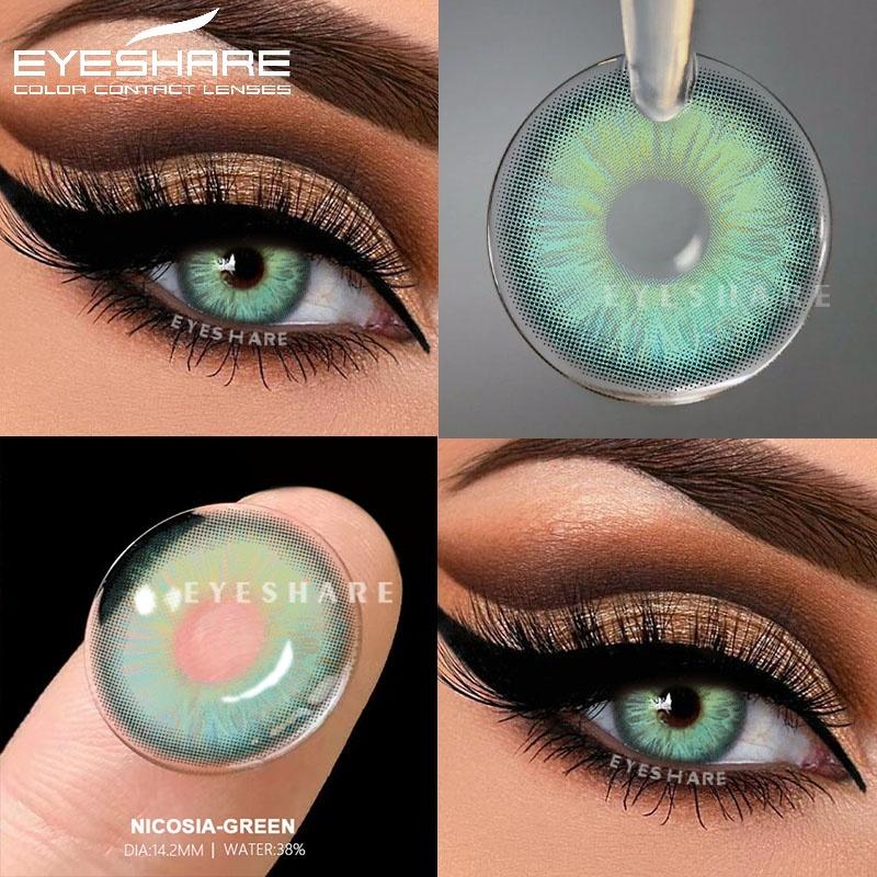 1 Paar farbige Kontaktlinsen für die Augen Grüne Linsen Graue Pupillen Schöne Pupillenfarbe Augenlinse Jährlich Natürliche Blaue Linse