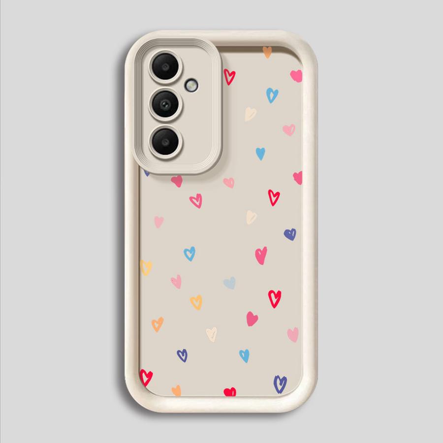 Soft Shell Case for Samsung Galaxy A26 A22 A33 A24 A13 A56 A36 A32 A14 A23 A12 A34 A16 Colorful Hearts