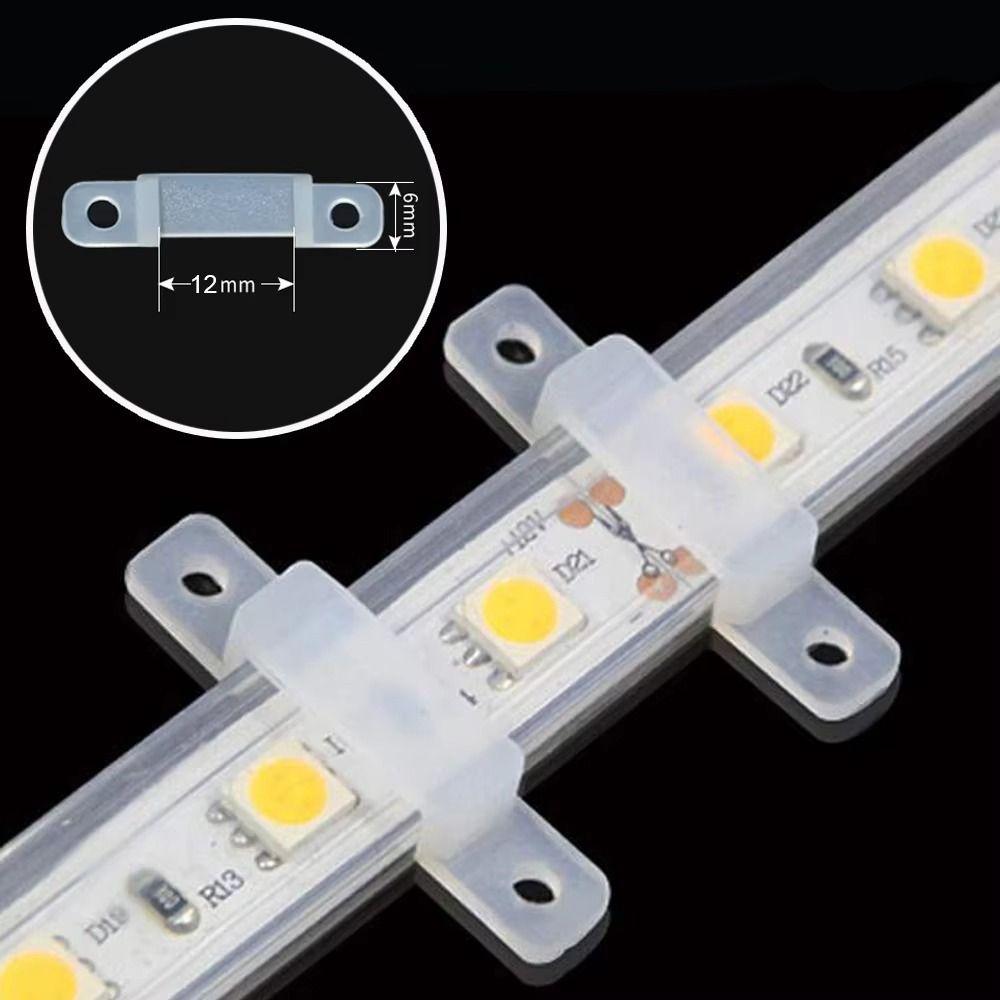 100pcs Silicone LED Strip Fix Clips No Shading LED Strip Mounting Brackets  Strip Light Fixing