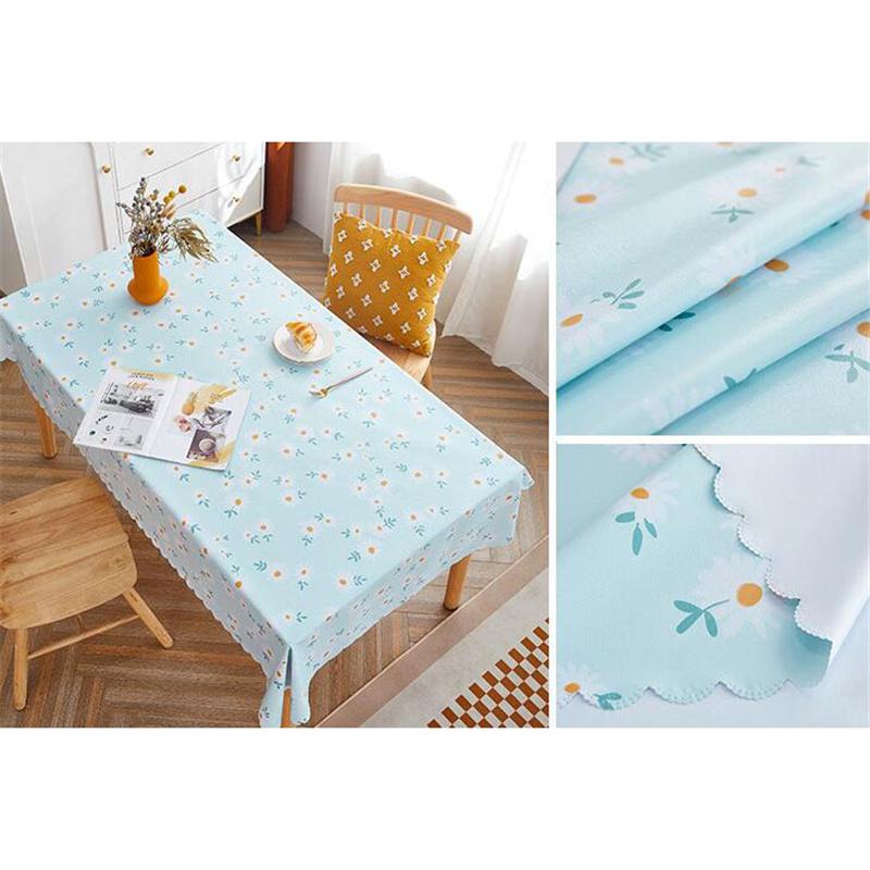Country Style PVC Waterproof Oil-proof Non-washable Anti-ironing Rectangular Table Cloth Table Mat Home Kitchen Sullpies