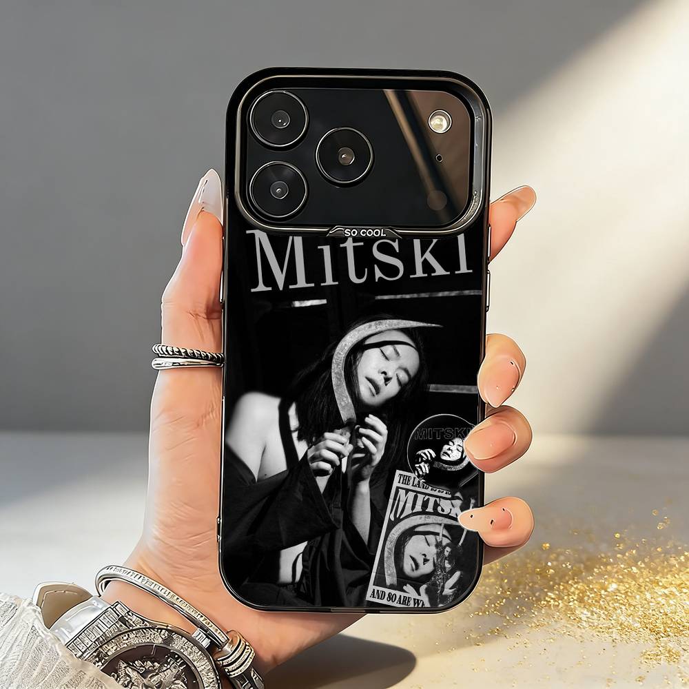 

Чехол для телефона Хип-хоп исполнителя M-Mitski Для iPhone17,16,15,14,13,12,11,Pro,MAX Серый Матовый Силиконовый Черный Чехол iPhone14Pro