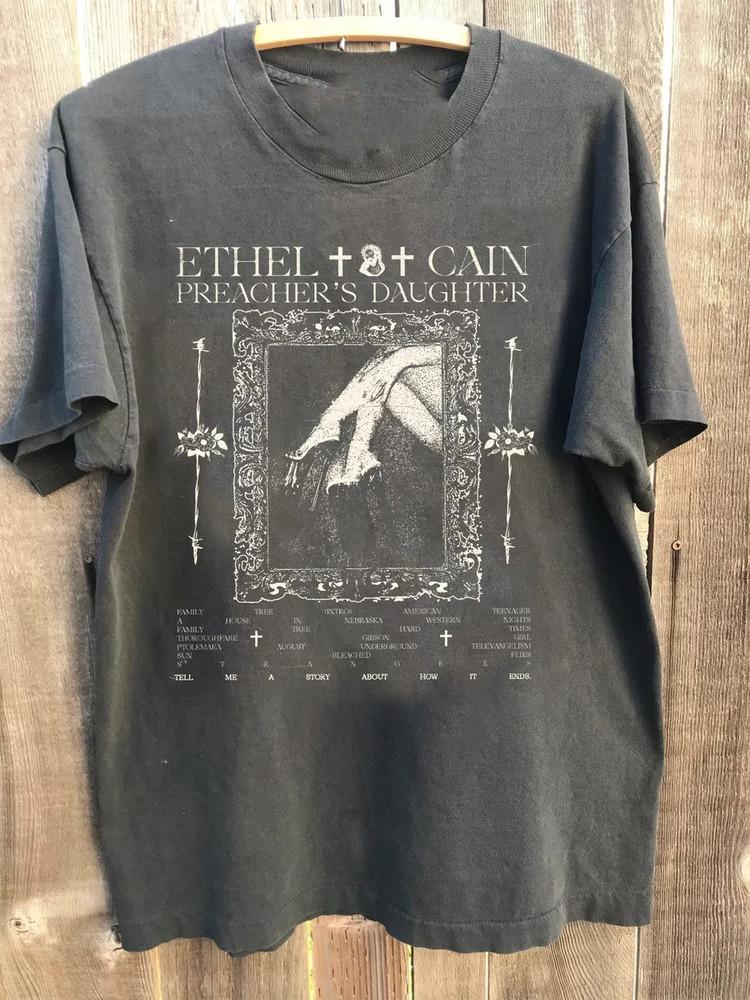 

ВИНТАЖНАЯ черная футболка Ethel Cain с коротким рукавом Все размеры от S до 45XL 1F1908 Унисекс футболка M