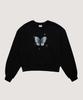 Bonats Palette Bp Butterfly Graphic Semi-Crop Sweatshirt_Black