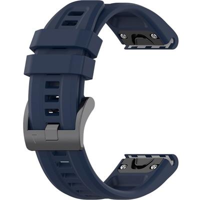 QuickFit Silicone Strap 20mm for Garmin Fenix 5S/6S/7S/8 43mm, Navy Blue