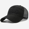 Fashion Wide Brim Linen Mesh Baseball Cap Adjustable Breathable Peaked Cap Letter Embroidery Sun Visor Hat Summer