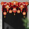 Flocking Lunar Year Decor 2026 Horse-themed New Year Decor Festive Lucky Pendant  Chinese New Year