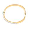 Open Clasp Hinged Bracelet Classic Embed Rhinestones Love Friendship Bracelet for Teen Her Him