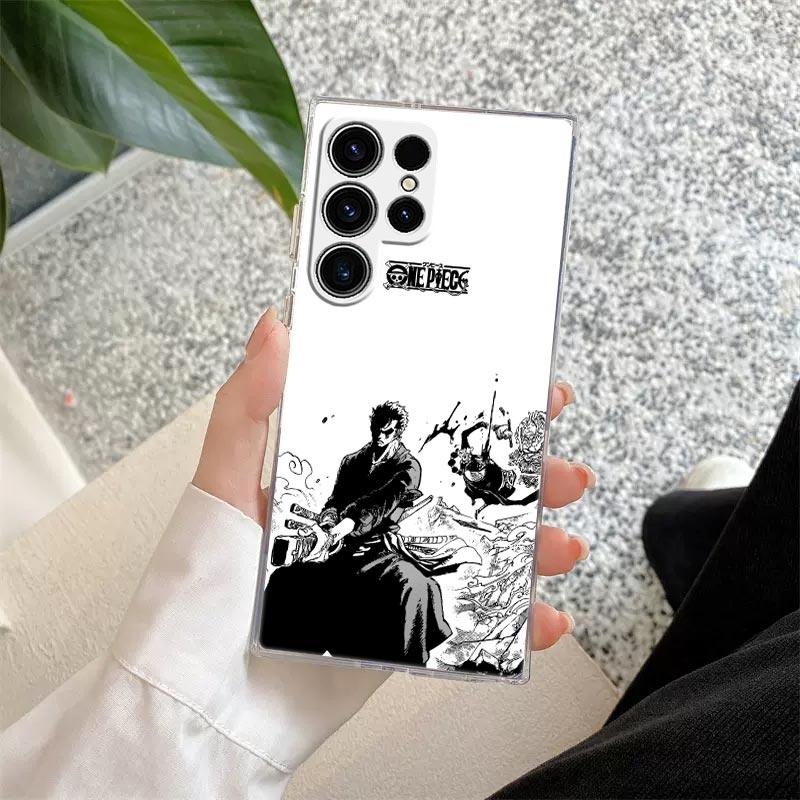 Ones P-Pieces Zoro Manga Case Coque For Samsung Galaxy S26 S25 S24 S23 Ultra S22 S20 Plus S21 FE A57 5G Clear Phone Cover Funda