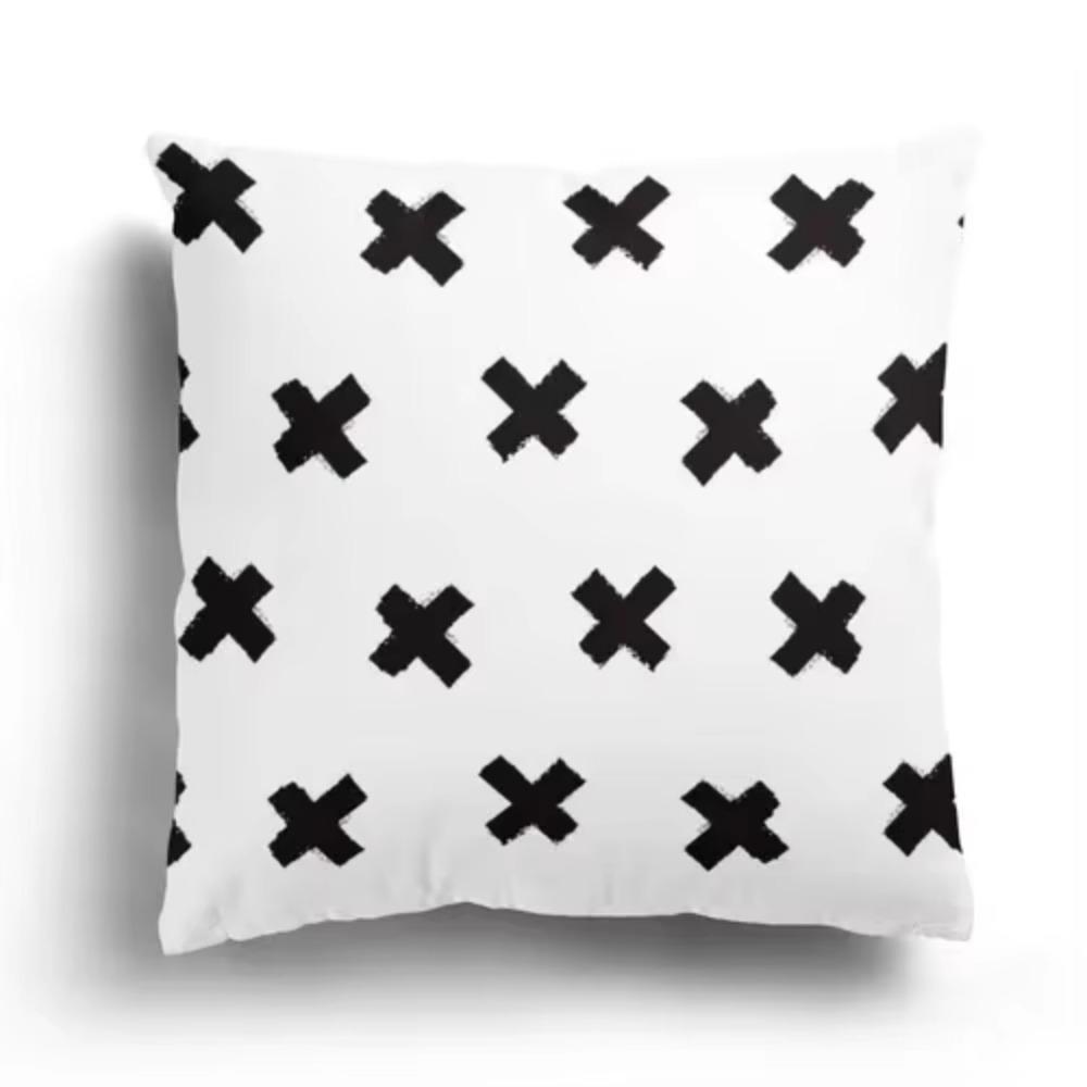 Modern home living room decoration pillowcase sofa cover x cushion cover x Nordic x autumn black white simple