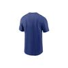 Nike X MLB Collaboration Letter Logo Print Round Neck Short Sleeve T-Shirt Men Tops Blue N1994EWKB-UTY