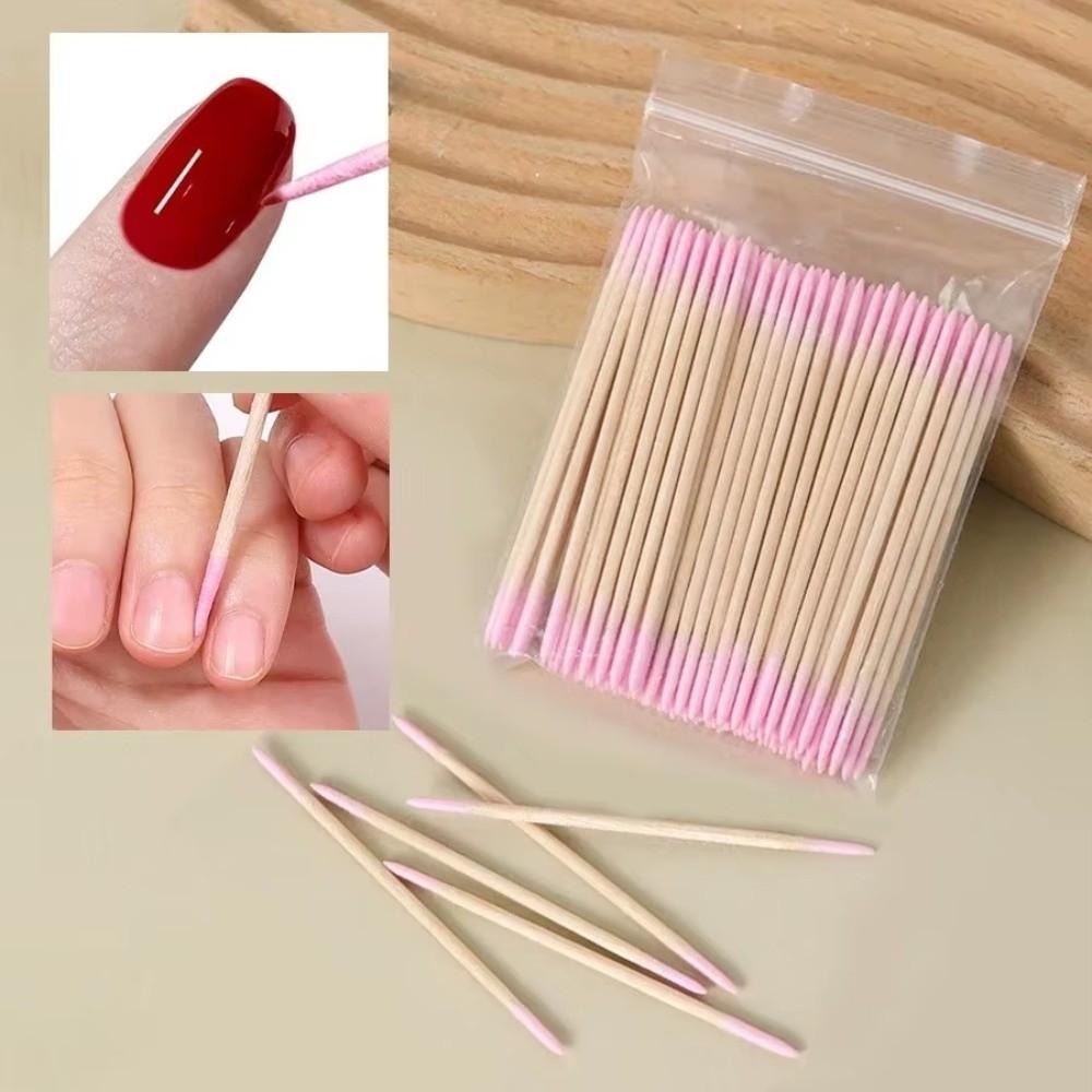 200 pcs Precision Pointed Tip Cotton Swabs Disposable Makeup Applicators Makeup Eyeliner Correction