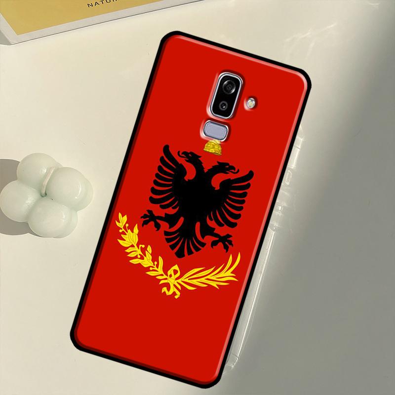 Albania Albanians Flag Art Case For Samsung Galaxy J4 J6 Plus 2018 A6 A7 A8 A9 J8 J1 J3 J5 J7 2016 A3 A5 2017 Cover