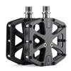 ROCKBROS Carbon Fiber Pedals Bicycle Pedals Lightweight Durable 3 Bearings 2 Sizes Non-Slip Sealed Bearings 9/16" Titanium Black L Size