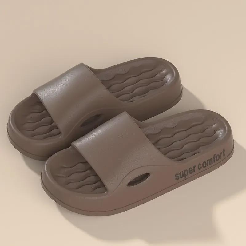 Men's Thick-Soled Sandals for Outdoor & Indoor Use - EVA, Non-Slip, Odor-Resistant, Bathroom, Summer Wear. Suitable for Women.
