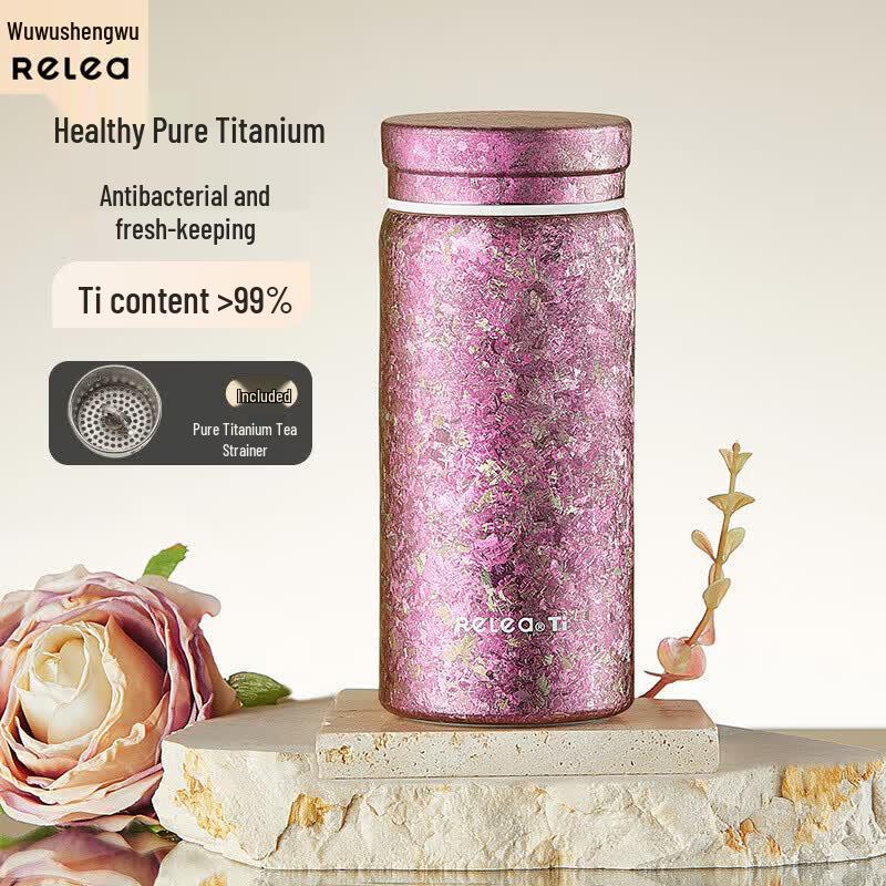 RELEA Suji Pure Titanium Mini Thermal Tea Cup