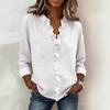 Spring Women's Fungus Edge Long Sleeve Cotton Shirt