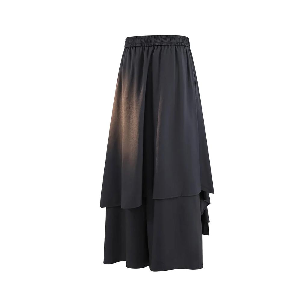Men Dark Irregular Patchwork Chinese Style Wide Leg Pants Loose Lazy Draped Straight Trousers Casual Streetwear Fashion Bottoms