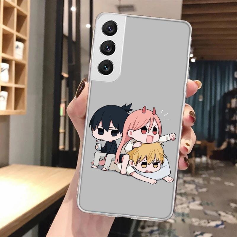 C-Chainsaw Mans Cute Soft Phone Case For Samsung Galaxy S24 S25 S23 S22 Ultra S21 Plus S20 FE S10 + S10E S25Ultra Pattern Capa
