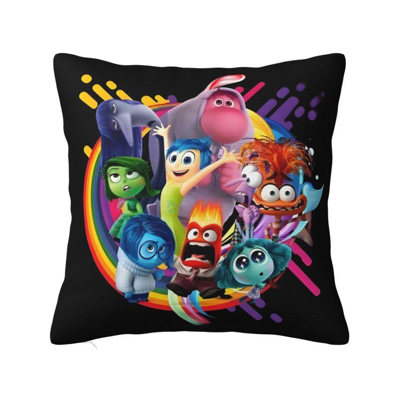 Benutzerdefinierte Cartoon Inside Out Anime Kissenbezug 45x45cm Dekor Zuhause Mode Kawaii Disney Film Kissen für Sofa Quadratischer Kissenbezug
