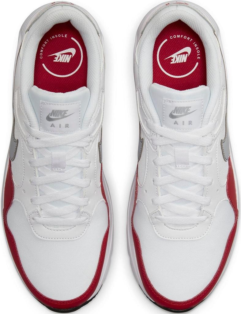 Кроссовки Nike Air Max SC (CW4555-107) белый/ волчий серый/ университетский красный/ черный