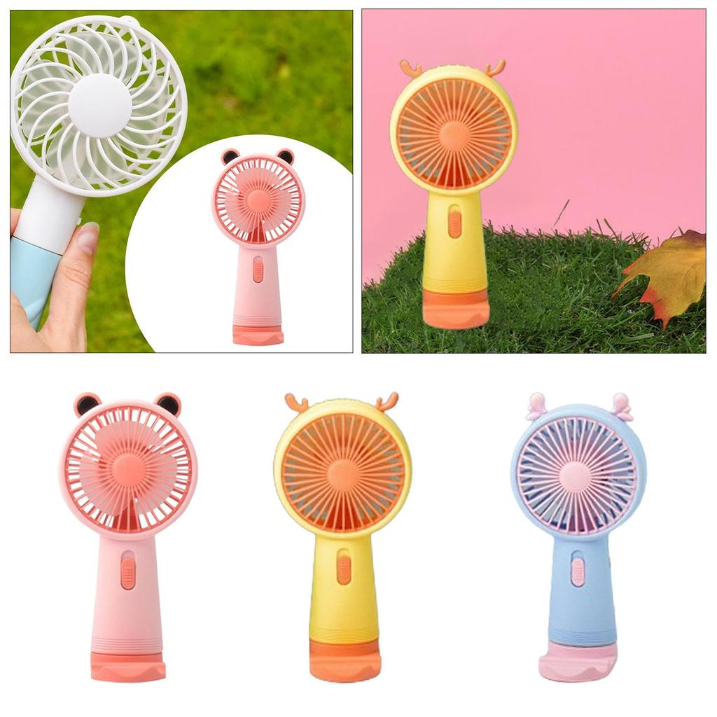 Desktop Fan Random Color Cute Lightweight Handheld Fan for Home Office Party