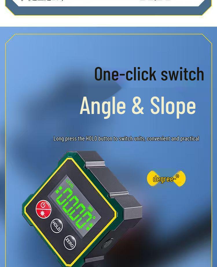 Magnetic Mini Protractor Laser Digital Inclinometer