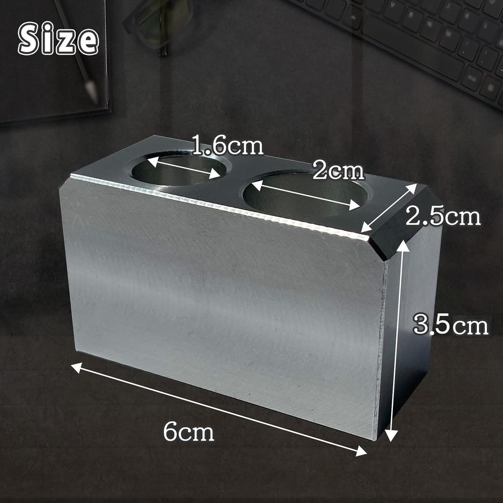 METALIST Metal Seal Stand, Pen Holder, Stylish Design, Rust-Resistant, Shiny Metal, Beautiful Seal Holder, Pen Holder, Made In Japan