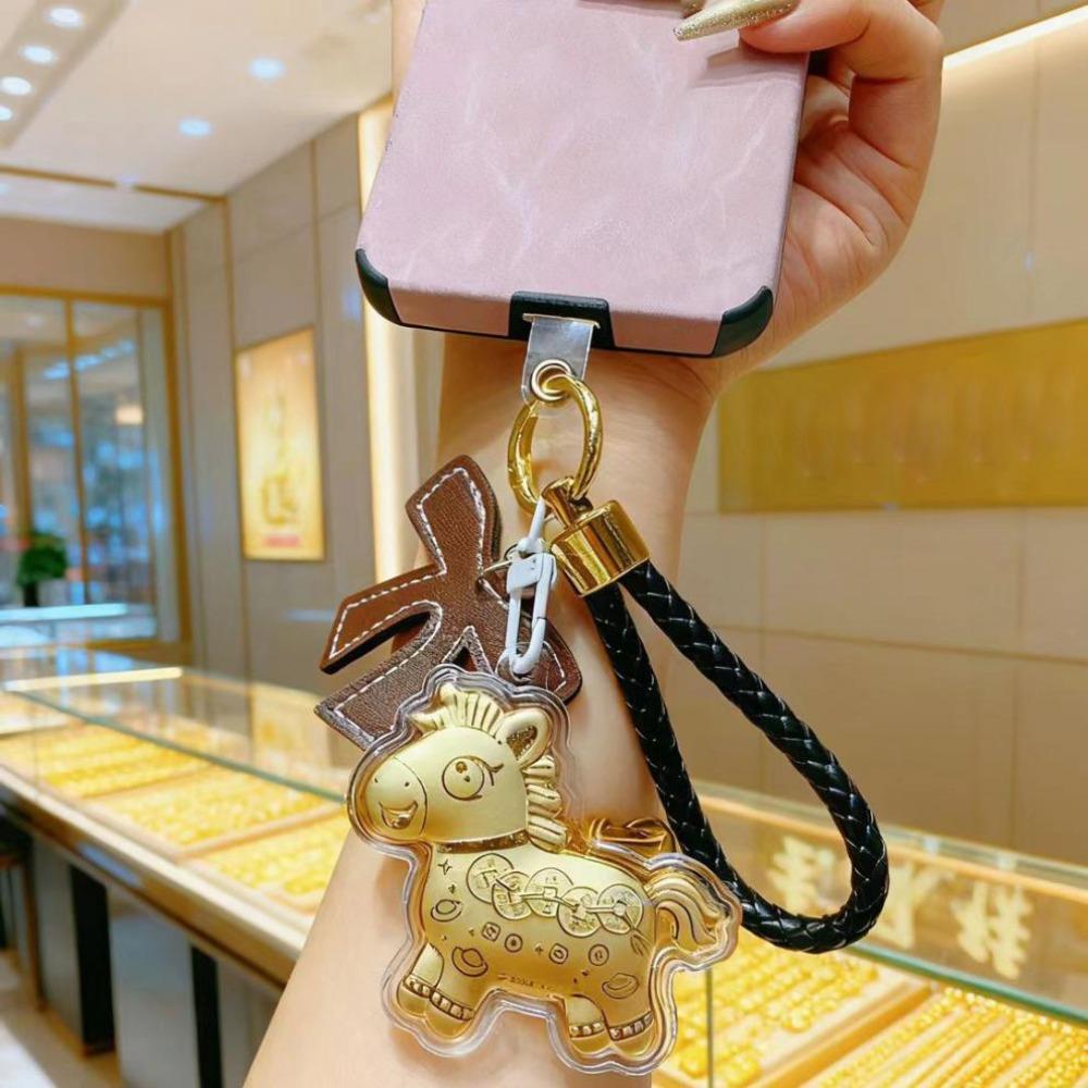 Fashion New Year Pendant New Zodiac Key Ring Backpack Pendant Horse Keychain  Car Keychain